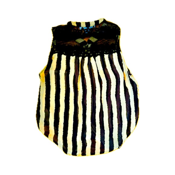 SLEEVELESS STRIPED BLOUSE - Picture 3 of 4